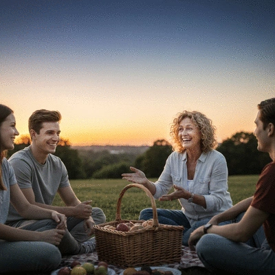 Diverse group of people in a diabetes support group meeting, engaged in conversation