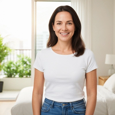 Woman meditating peacefully, representing holistic care for LADA
